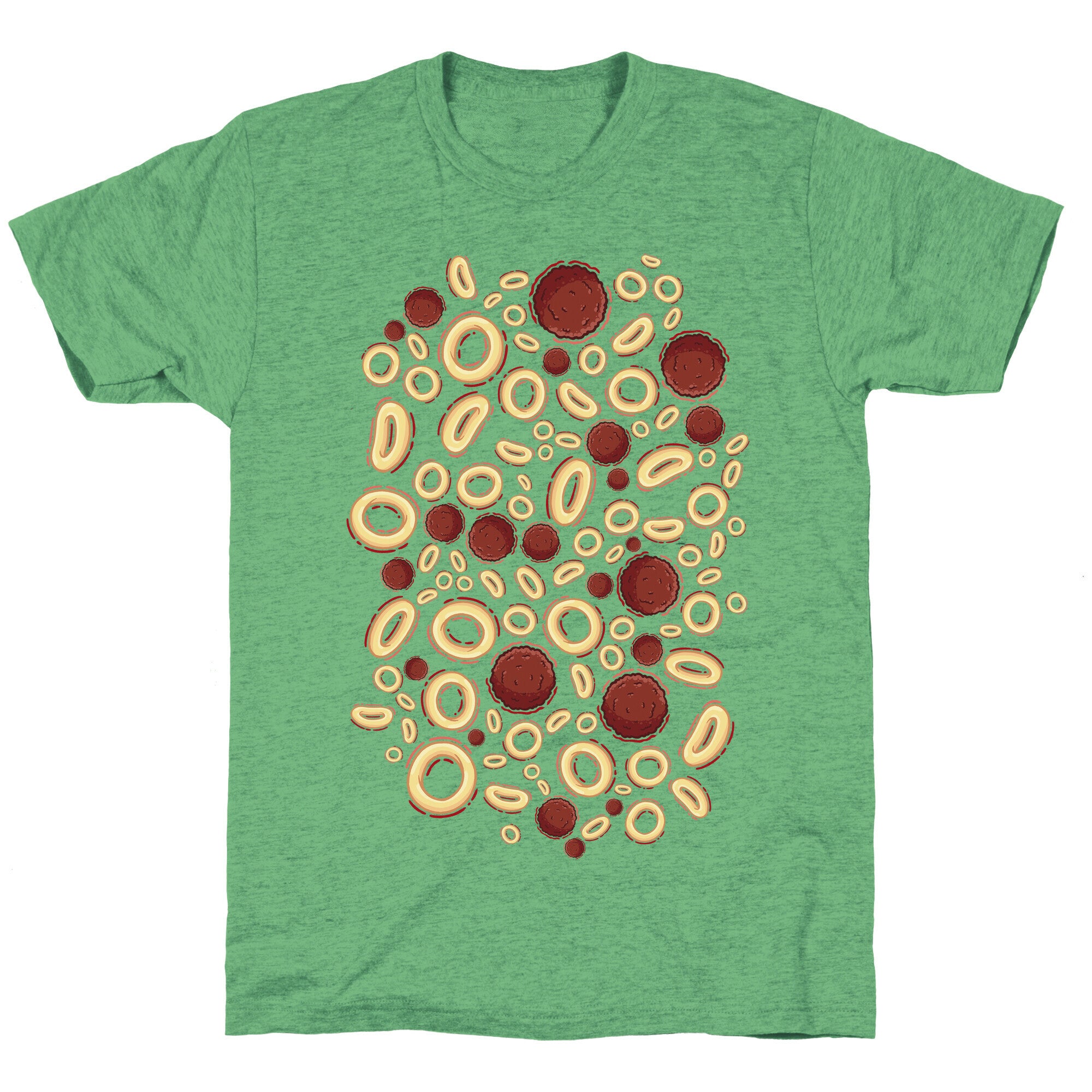 Spaghettios With Meatballs Pattern Unisex Triblend Tee